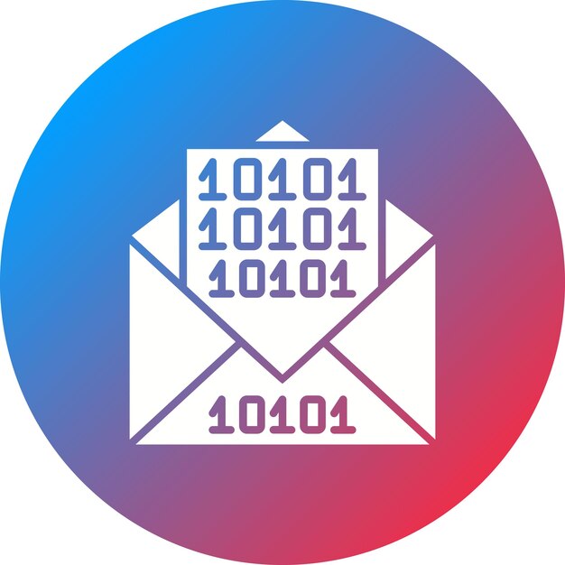Imagen vectorial de íconos de mensajes binarios Se puede utilizar para Internet de las Cosas