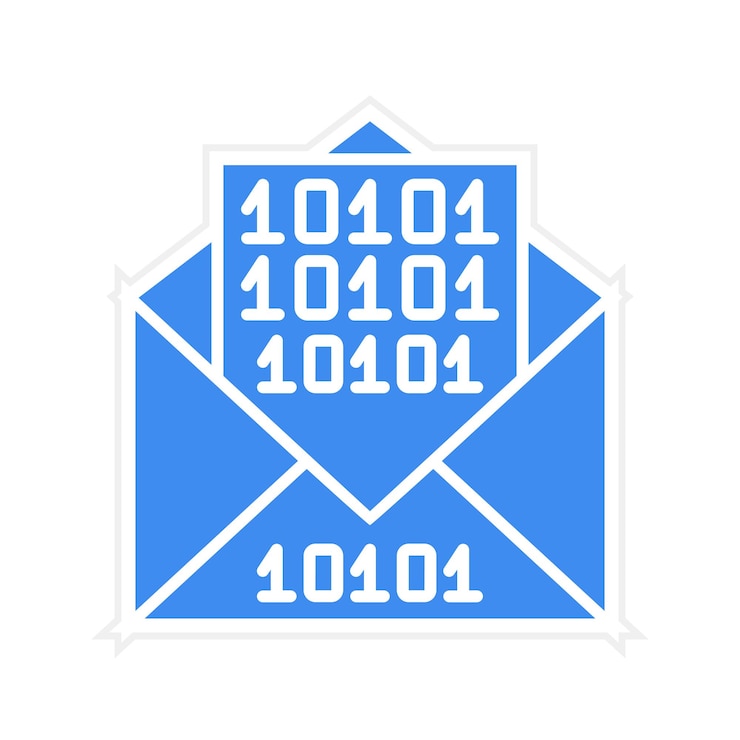 Vector imagen vectorial de íconos de mensajes binarios se puede utilizar para internet de las cosas