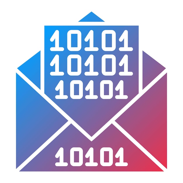 Imagen vectorial de íconos de mensajes binarios Se puede utilizar para Internet de las Cosas