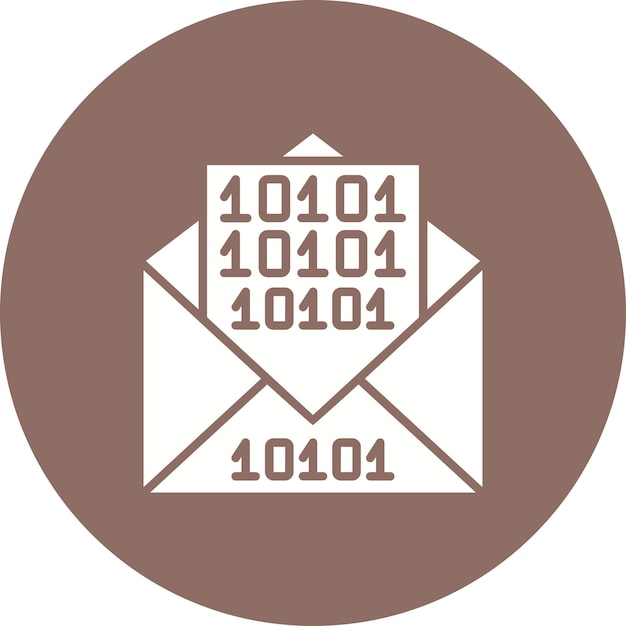 Imagen vectorial de íconos de mensajes binarios Se puede utilizar para Internet de las Cosas