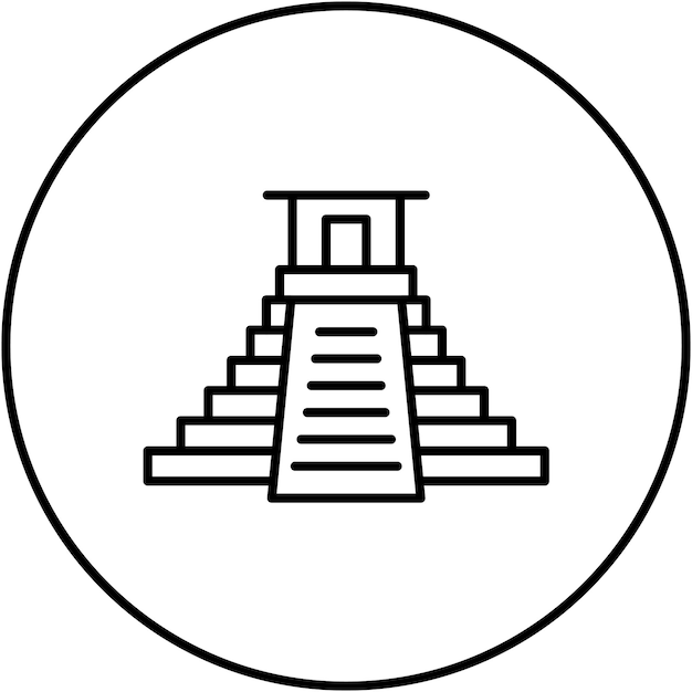 Imagen vectorial de iconos mesoamericanos puede usarse para la civilización antigua