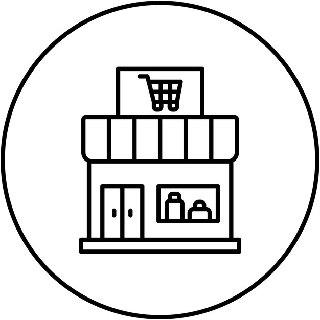 Imagen vectorial de íconos minoristas Puede utilizarse para Smart City