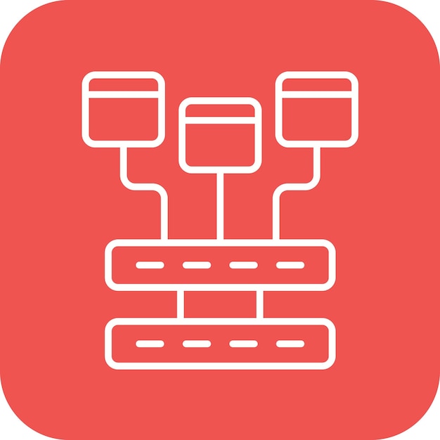 Imagen vectorial de íconos de modelado de datos Se puede utilizar para Big Data