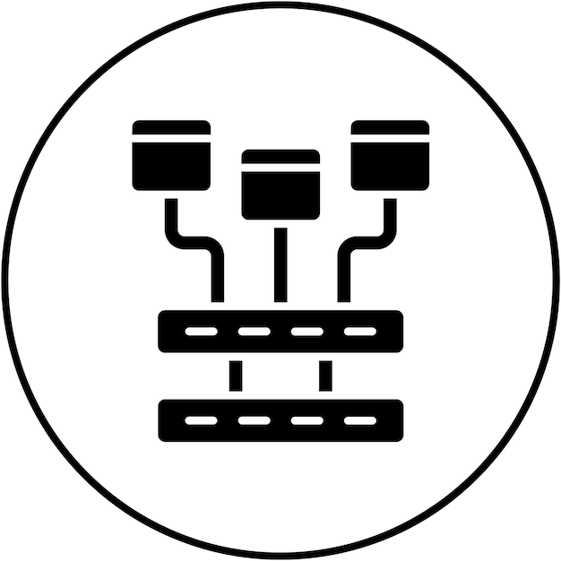 Imagen vectorial de íconos de modelado de datos Se puede utilizar para Big Data