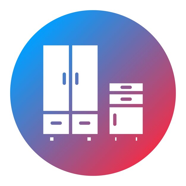Imagen vectorial de íconos de muebles Se puede utilizar para la tienda web