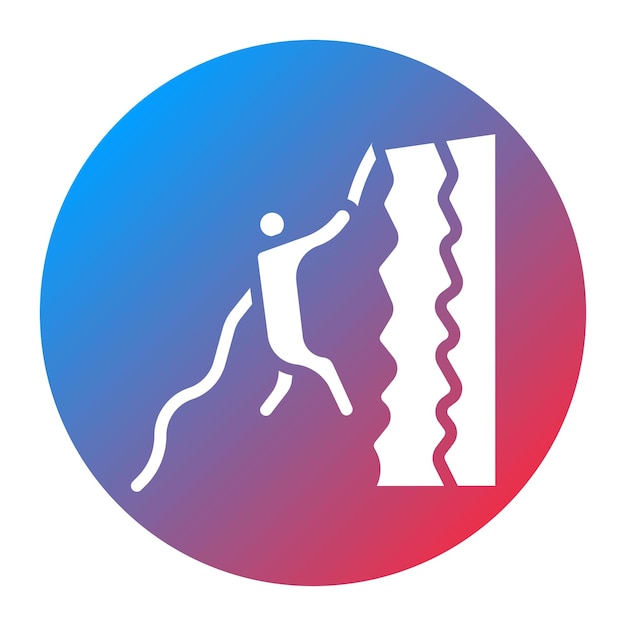 Imagen vectorial de íconos Multi Pitch Se puede utilizar para la escalada en roca