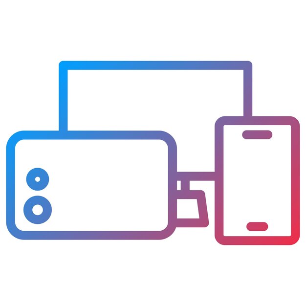 Imagen vectorial de íconos de múltiples plataformas Se puede utilizar para nuevos medios