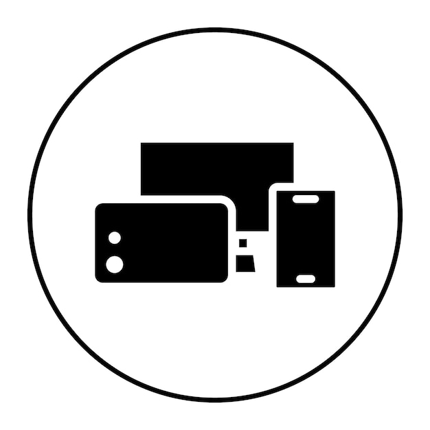 Imagen vectorial de íconos de múltiples plataformas Se puede utilizar para nuevos medios
