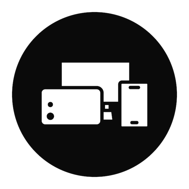 Imagen vectorial de íconos de múltiples plataformas Se puede utilizar para nuevos medios