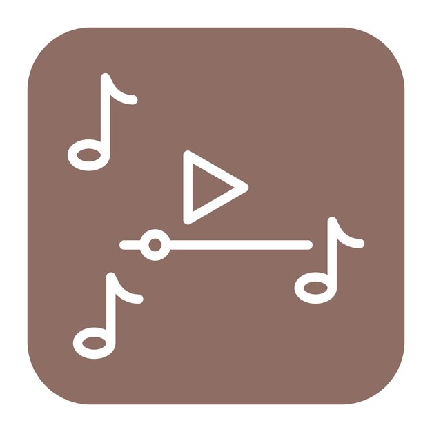 Imagen vectorial de íconos de música Se puede usar para estilos de vida