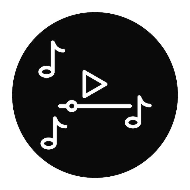 Imagen vectorial de íconos de música Se puede usar para estilos de vida