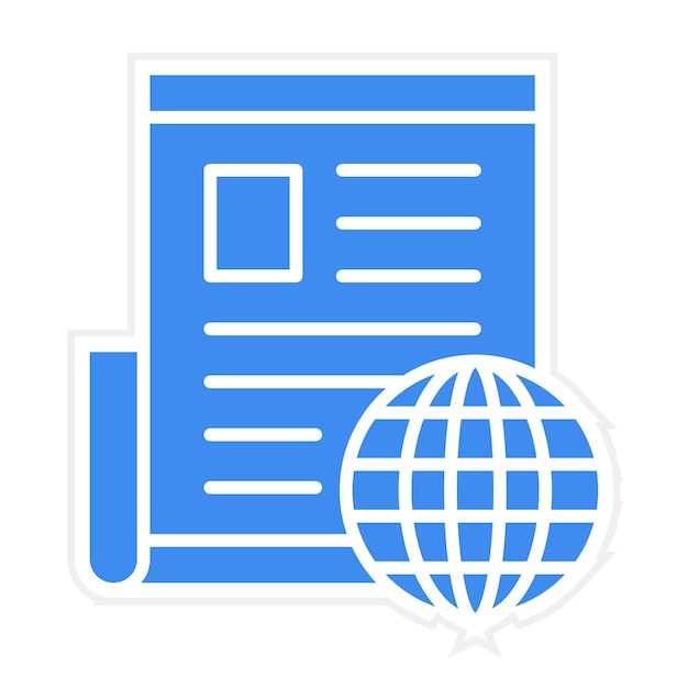 Imagen vectorial de íconos de noticias globales Se puede usar para noticias y medios