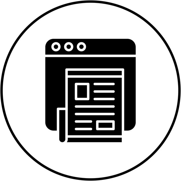 Imagen vectorial de íconos de noticias en línea Se puede usar para noticias y medios