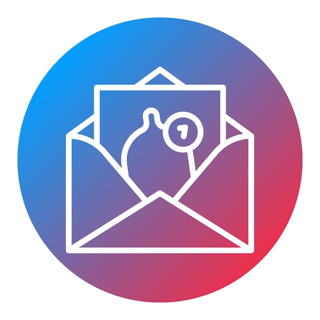 Imagen vectorial de íconos de notificaciones de correo electrónico Se puede utilizar para el comercio minorista digital