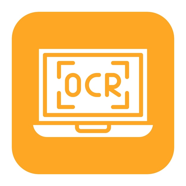 Imagen vectorial de íconos de Ocr general Se puede utilizar para imprimir
