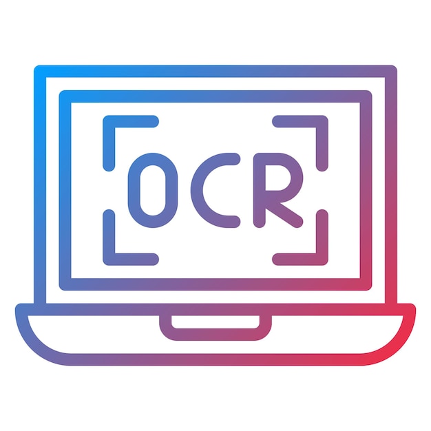 Imagen vectorial de íconos de Ocr general Se puede utilizar para imprimir