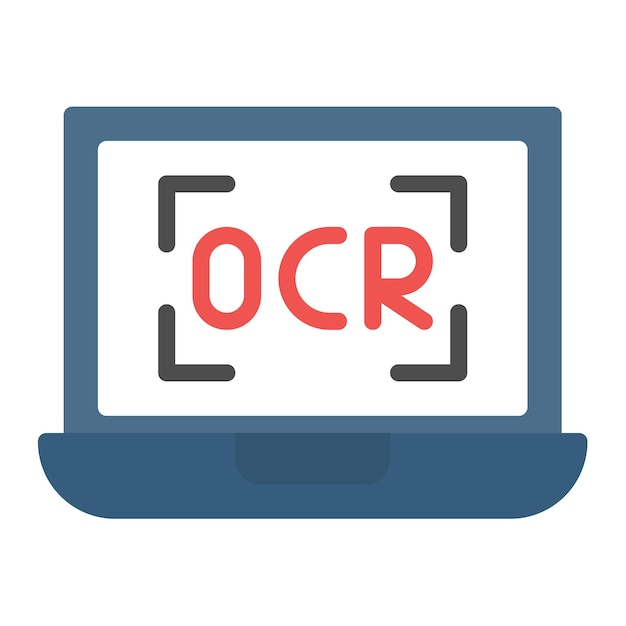 Imagen vectorial de íconos de Ocr general Se puede utilizar para imprimir