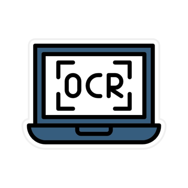 Imagen vectorial de íconos de Ocr general Se puede utilizar para imprimir