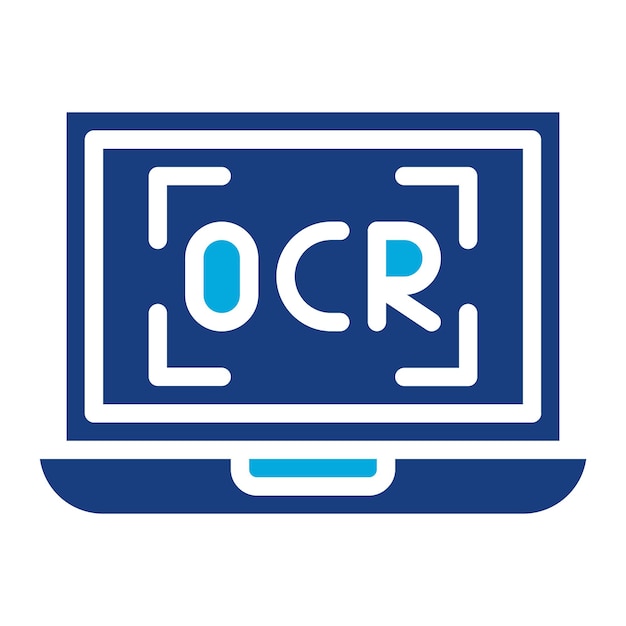 Imagen vectorial de íconos de Ocr general Se puede utilizar para imprimir