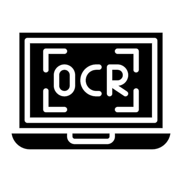 Imagen vectorial de íconos de Ocr general Se puede utilizar para imprimir