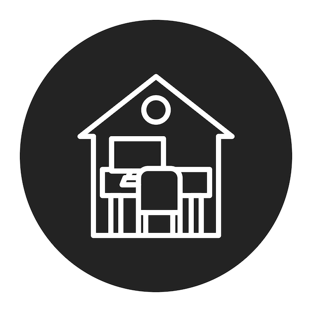 Imagen vectorial de íconos de la oficina en casa Se puede usar para Freelancer