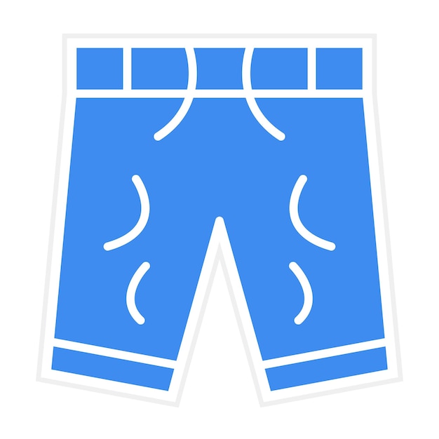 Imagen vectorial de iconos de pantalones cortos Se puede usar para atletismo