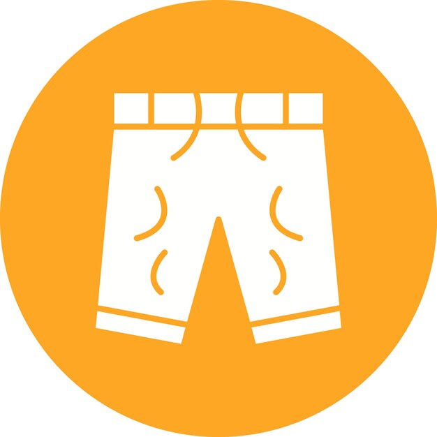 Imagen vectorial de iconos de pantalones cortos Se puede usar para atletismo