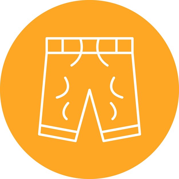 Imagen vectorial de iconos de pantalones cortos Se puede usar para atletismo