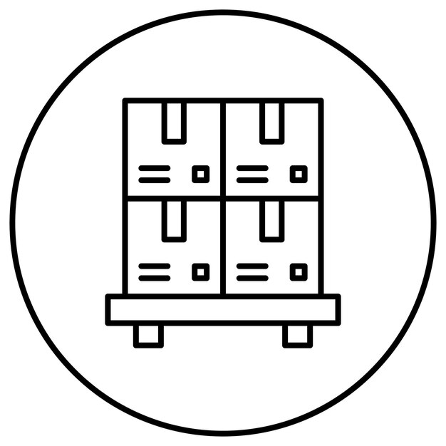 Imagen vectorial de íconos de paquetes Puede utilizarse para el comercio electrónico