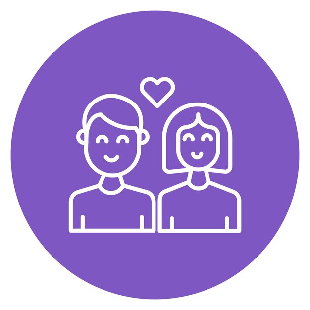 Vector imagen vectorial de iconos de pareja se puede usar para humanos