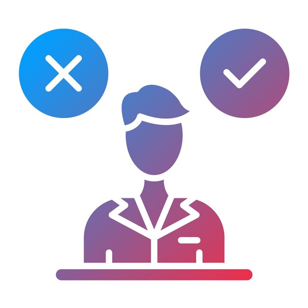 Imagen vectorial de iconos de pensamientos en conflicto Se puede usar para la inteligencia emocional