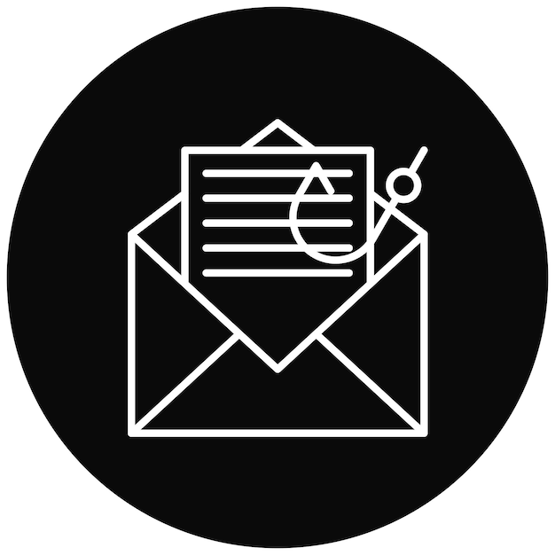 Imagen vectorial de íconos de phishing de correo electrónico Se puede utilizar para la seguridad cibernética