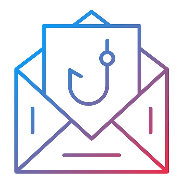 Imagen vectorial de íconos de phishing de correo electrónico Se puede utilizar para la seguridad