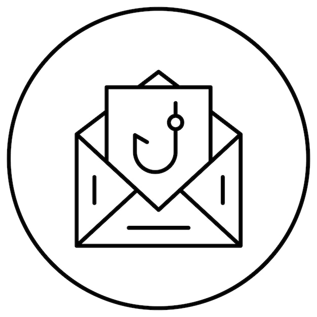 Imagen vectorial de íconos de phishing de correo electrónico Se puede utilizar para la seguridad