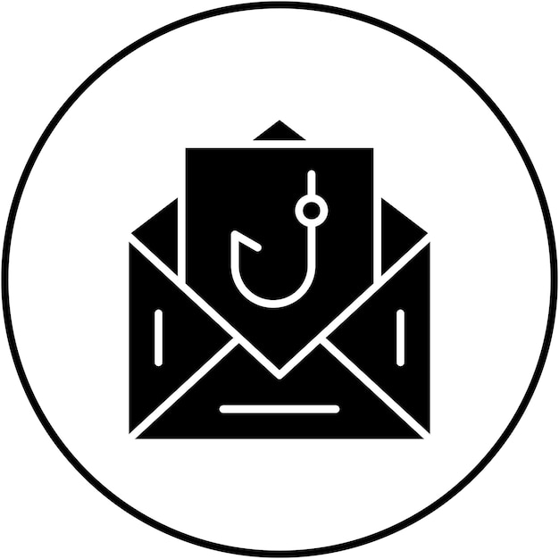Imagen vectorial de íconos de phishing de correo electrónico Se puede utilizar para la seguridad