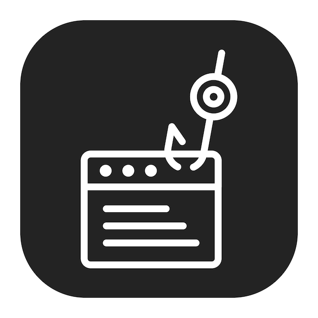 Imagen vectorial de iconos de phishing Se puede utilizar para la seguridad de la información