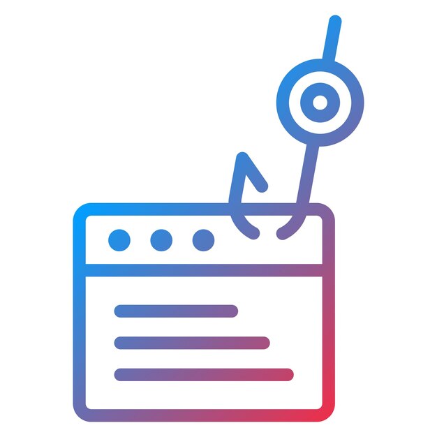 Imagen vectorial de iconos de phishing Se puede utilizar para la seguridad de la información