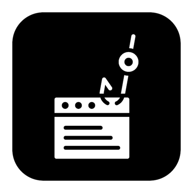 Imagen vectorial de iconos de phishing Se puede utilizar para la seguridad de la información