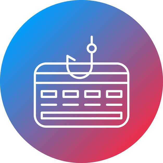 Imagen vectorial de iconos de phishing de tarjetas de crédito Se puede utilizar para la seguridad cibernética