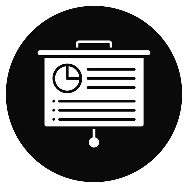 Imagen vectorial de íconos de presentación Puede utilizarse para Office