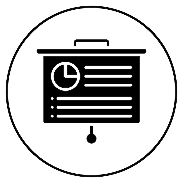 Imagen vectorial de íconos de presentación Puede utilizarse para Office