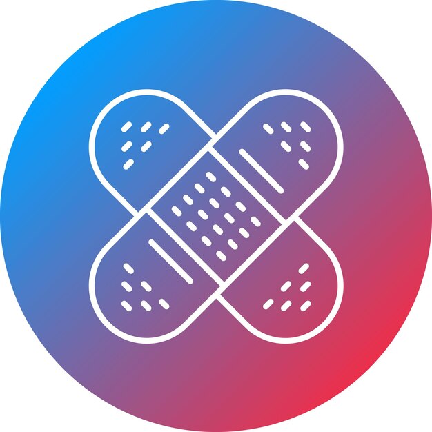 Imagen vectorial de iconos de productos para el cuidado de heridas Se puede utilizar para el comercio electrónico médico