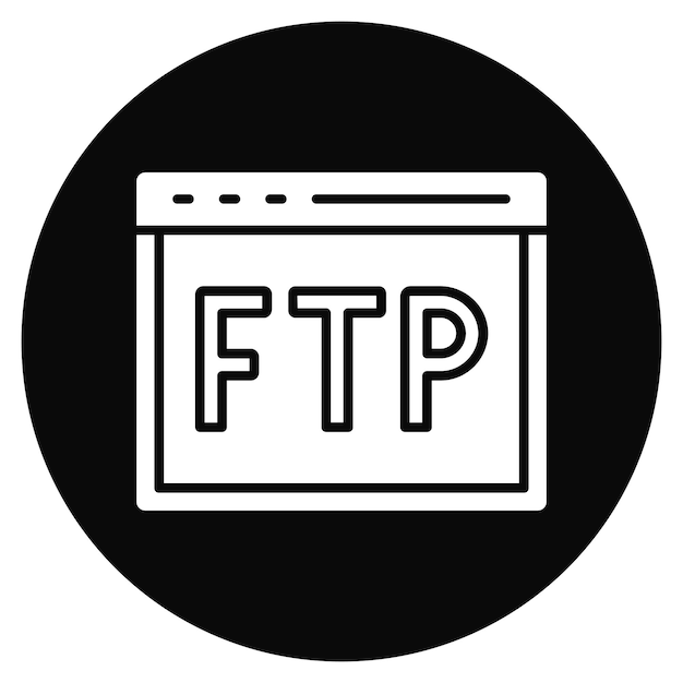 Vector imagen vectorial de íconos de protocolo ftp puede usarse para ciencias de la computación