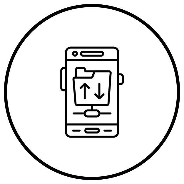 Imagen vectorial de íconos de protocolo FTP Se puede utilizar para el desarrollo de aplicaciones móviles