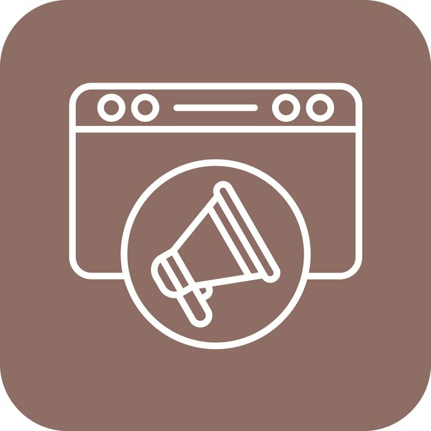 Imagen vectorial de íconos de publicidad en línea Se puede utilizar para Digital Nomad