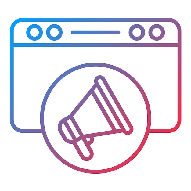 Imagen vectorial de íconos de publicidad en línea Se puede utilizar para Digital Nomad