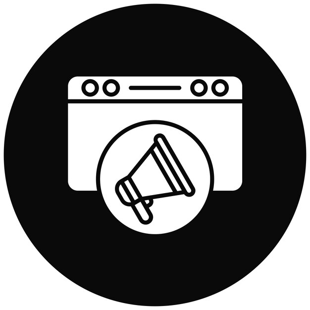 Imagen vectorial de íconos de publicidad en línea Se puede utilizar para Digital Nomad