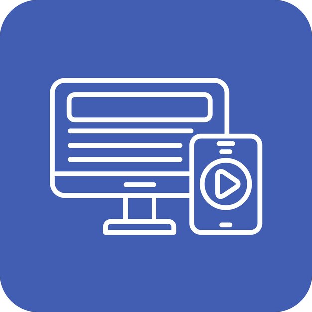 Imagen vectorial de íconos receptiva Puede utilizarse para el marketing