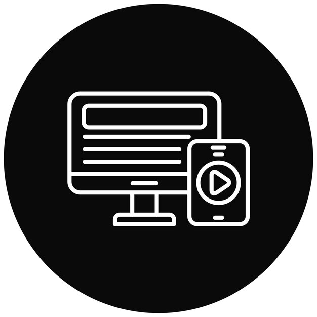 Imagen vectorial de íconos receptiva Puede utilizarse para el marketing