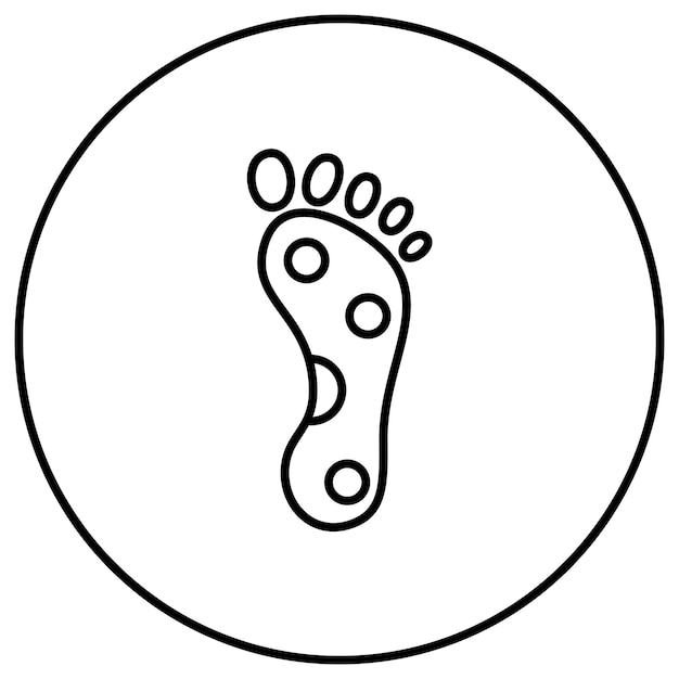 Imagen vectorial de iconos de reflexología Se puede utilizar para Spa